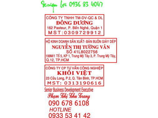 MẪU DẤU THAM KHẢO